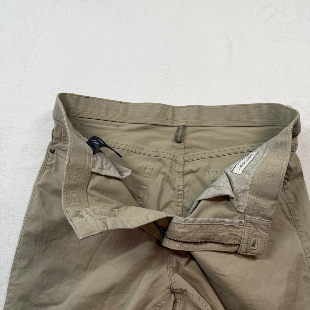 English Laundry 5-Pocket Chino Pants Mens 34x30 Khaki Tan Excellent Stretch - Picture 10 of 14